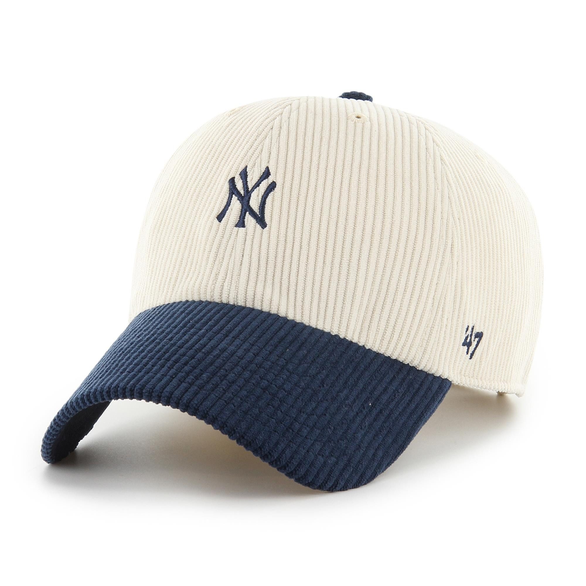 Baseball Cap '47 Brand Cap MLB NY Yankees Cord Base Runner TT CLEAN UP Natural NTA