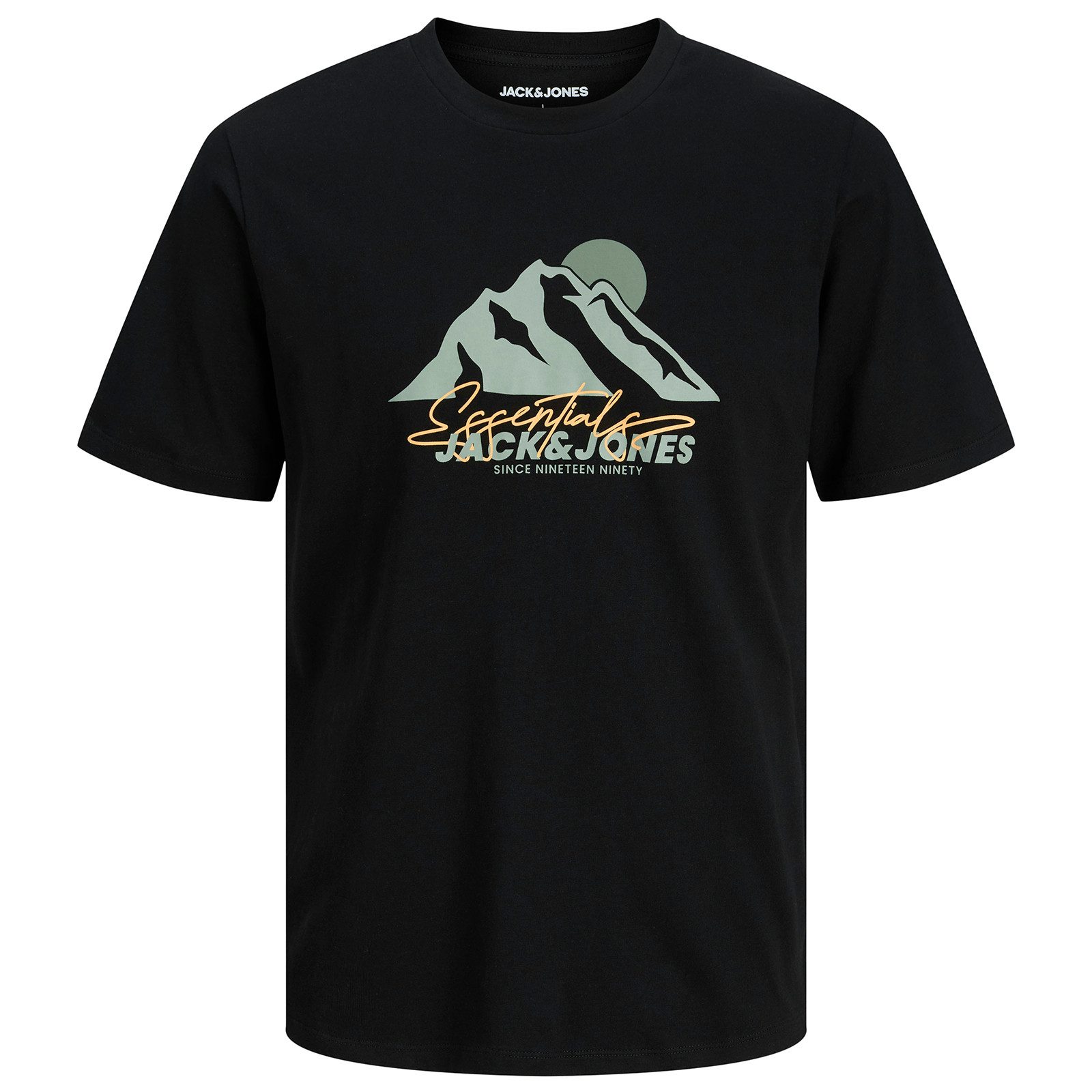 Jack & Jones Rundhalsshirt Jack&Jones T-Shirt schwarz XXL JJSUN Frontprint günstig online kaufen