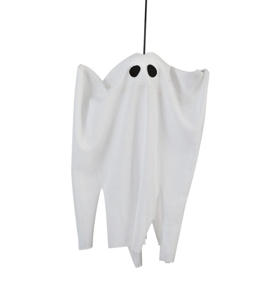 Fries Dekofigur XXL Geist Gespenst zum Hängen 30 cm Hoch Weiß Halloween Karneval, Zum Aufhängen