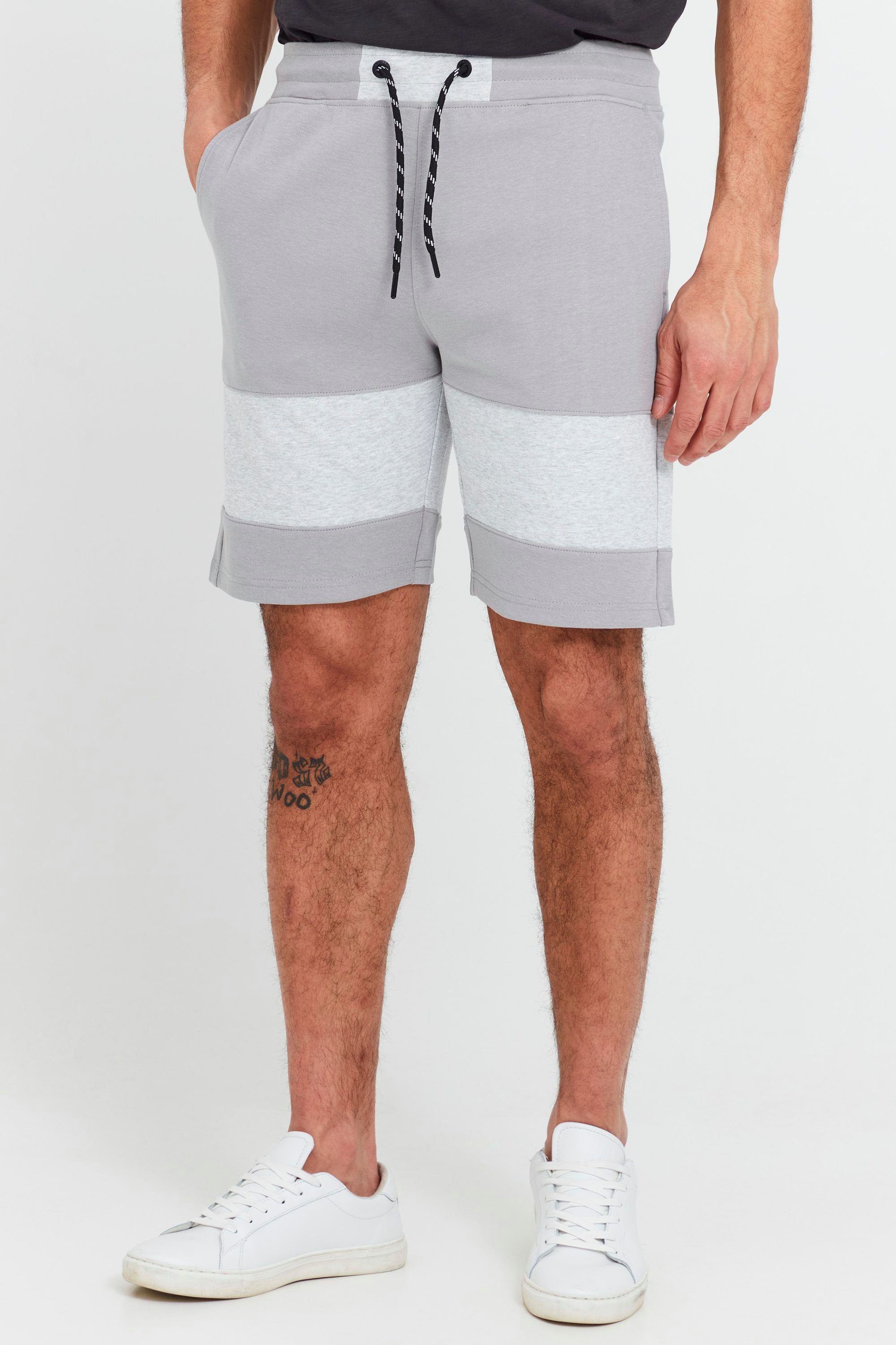 !Solid Sweatshorts SDMekir Colorblock Sweat Shorts Mid Grey (184005)