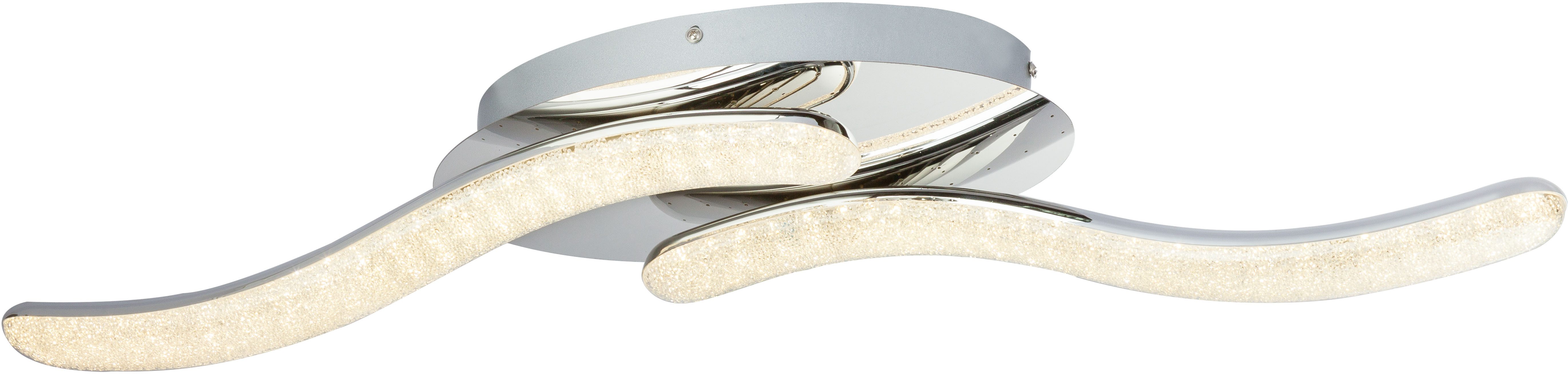 GLOBO LIGHTING LED Deckenleuchte NABRO, LED fest integriert, Warmweiß, Deckenlampe/Acrylkristalle/3500K/Wohnzimmer/Flur/Schlafzimmer