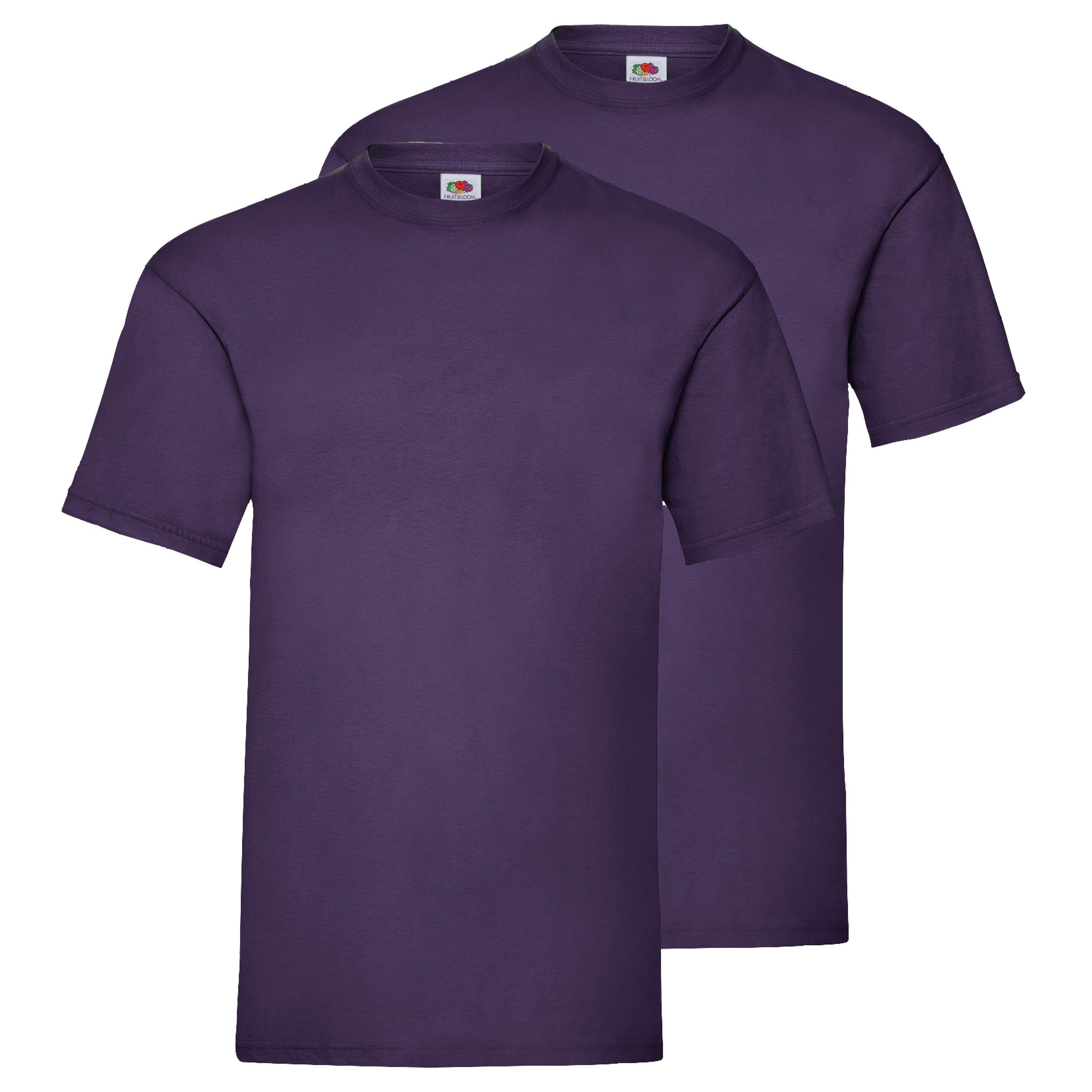 Fruit of the Loom Rundhalsshirt Valueweight T-Shirt violett