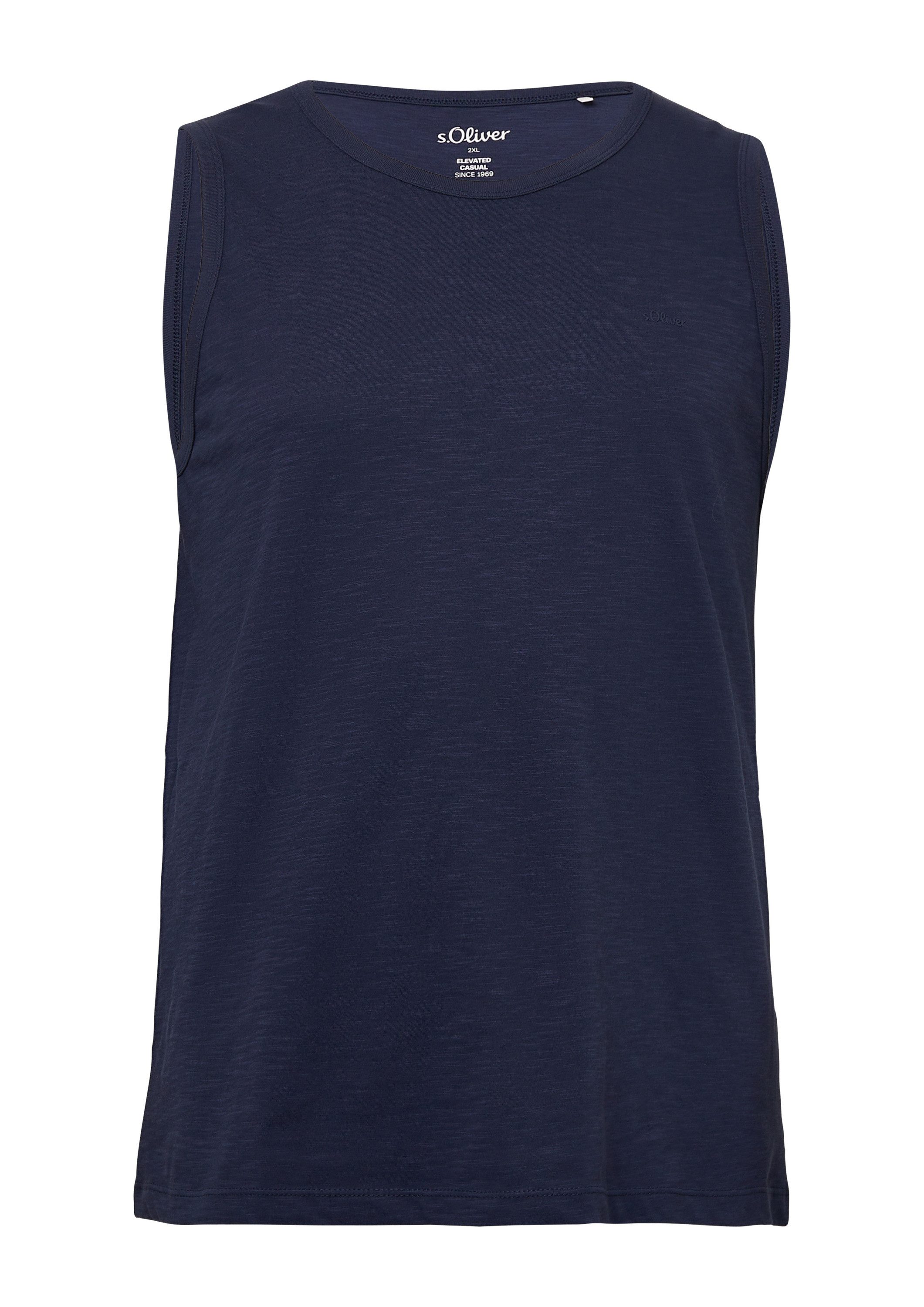 s.Oliver Muskelshirt T-Shirt Tanktop mit Flammgarnstruktur günstig online kaufen