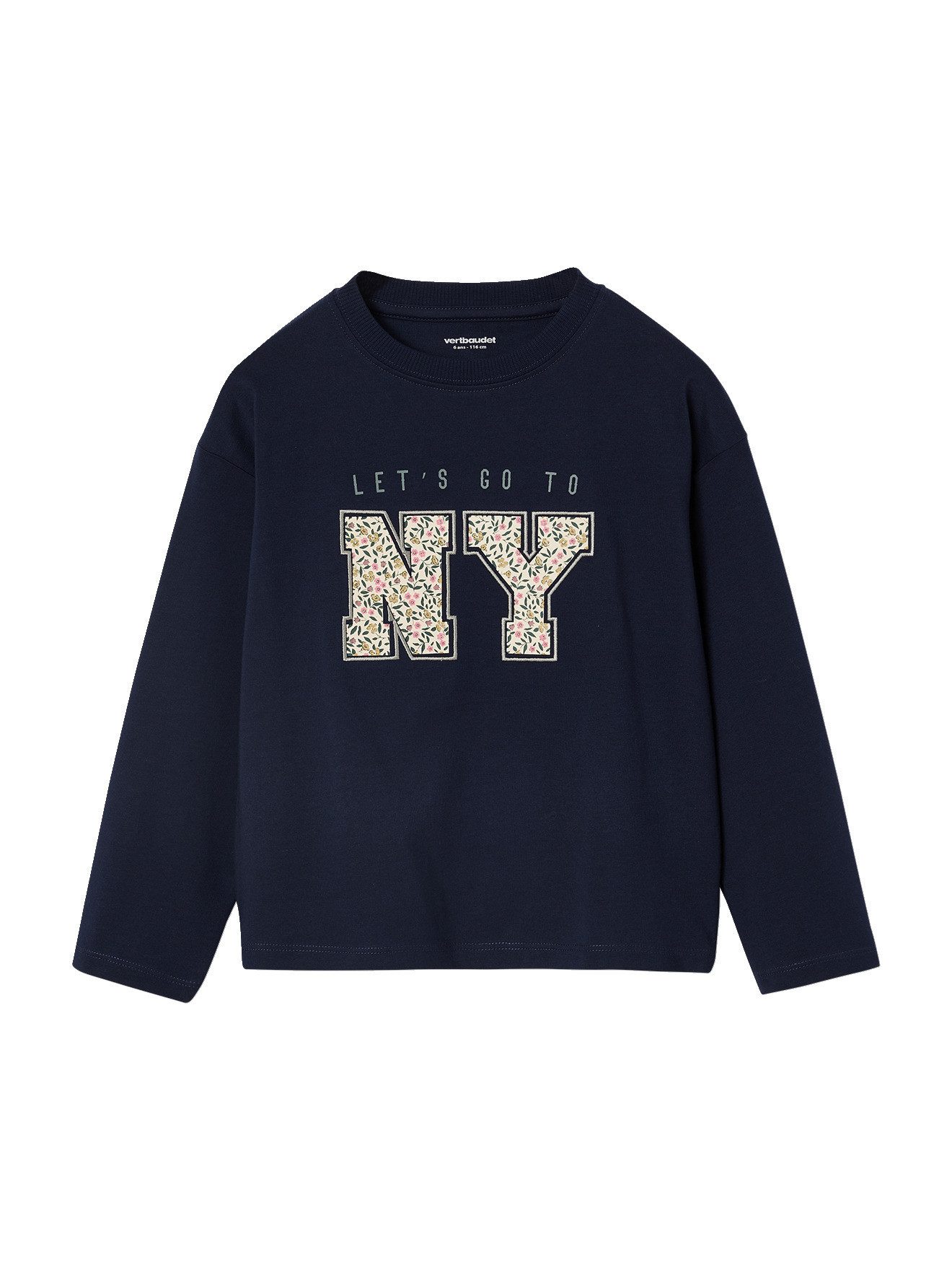 Langarmshirt Shirt mit Buchstaben-Applikation Mädchen