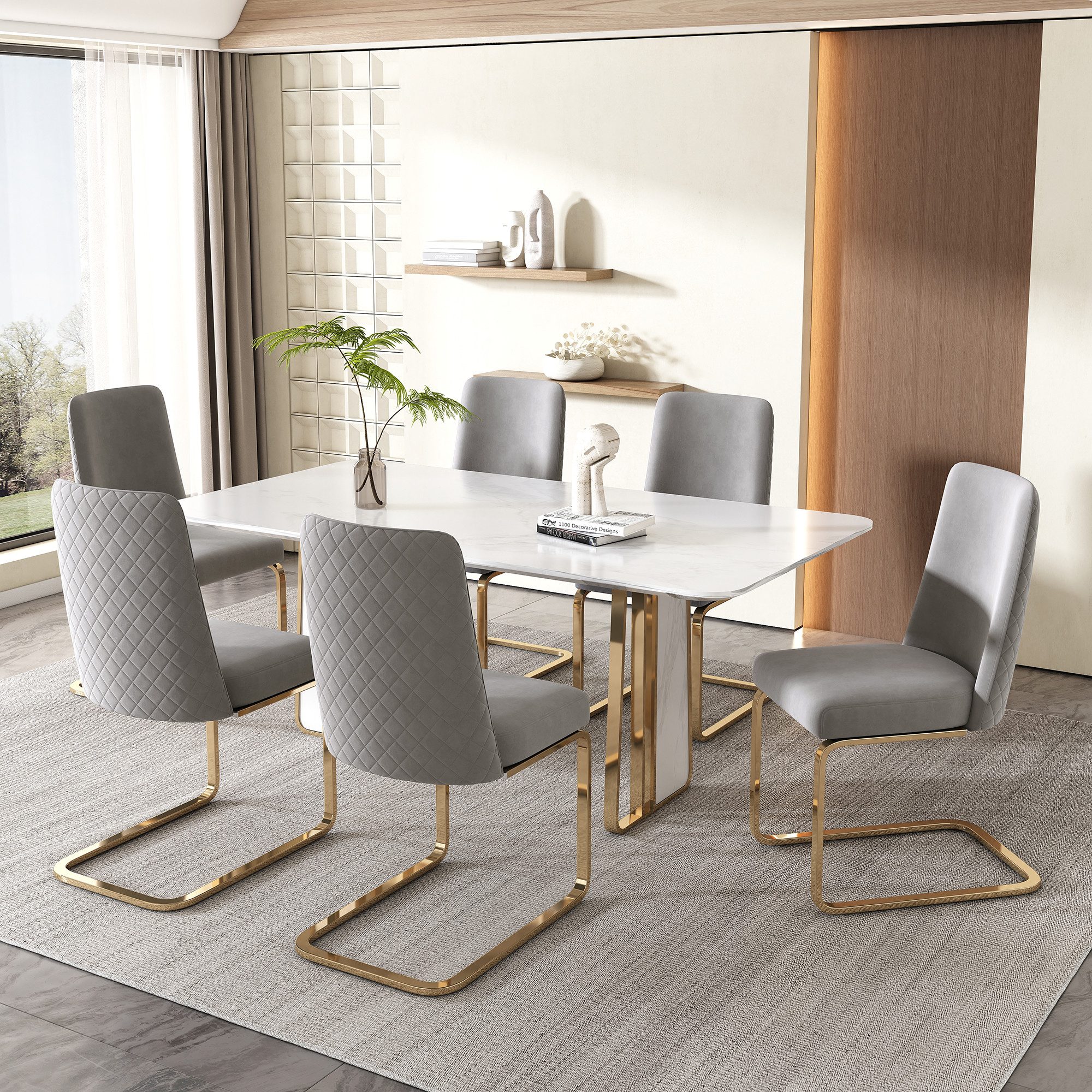Ulife Esszimmerstuhl Polsterstuhl, Schwingstühle, Lounge-Sessel, mit günstig online kaufen