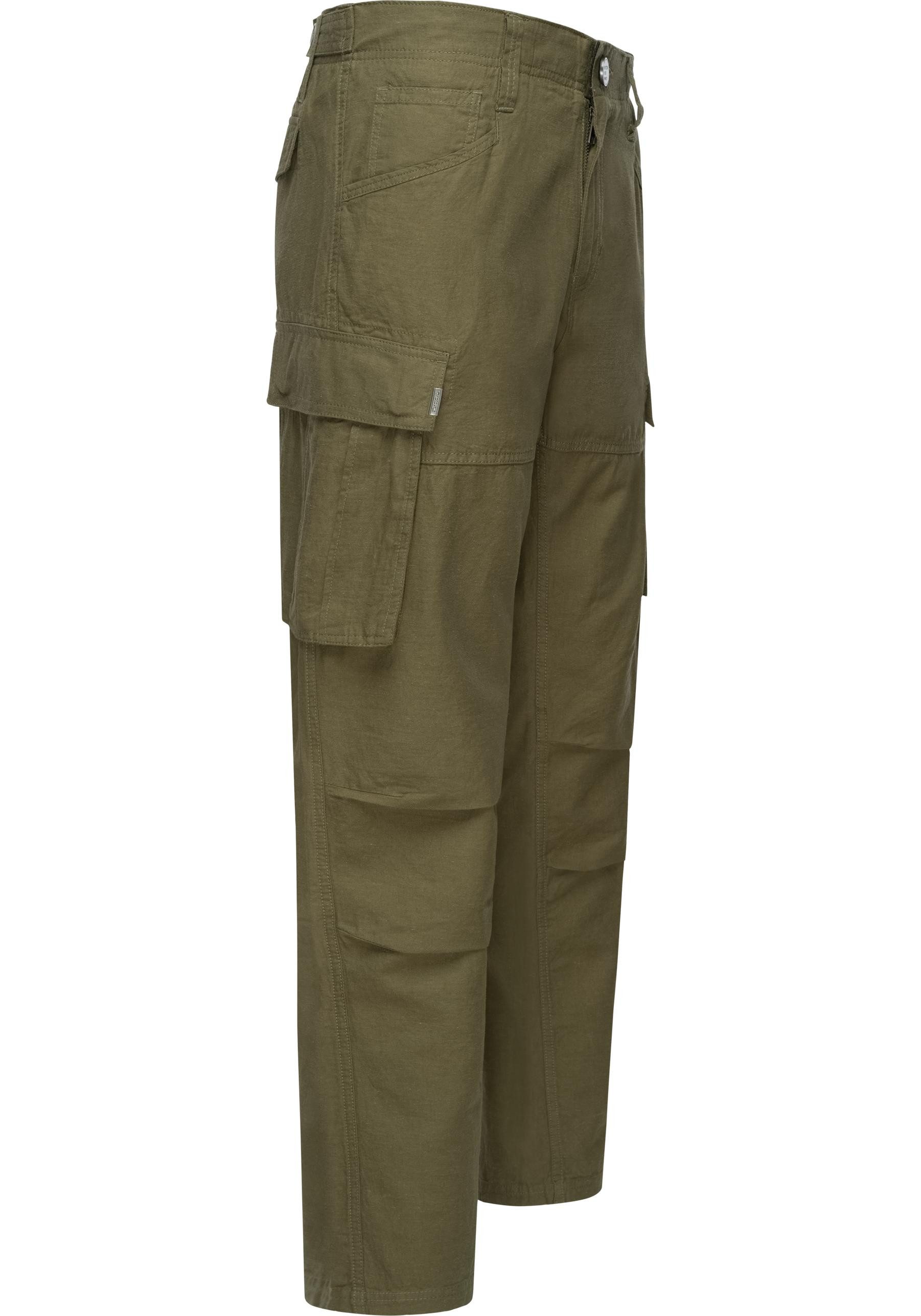 Ragwear Leinenhose Merly Long Linen (1-tlg) Modische lange Cargo-Hose