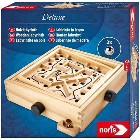 Noris Spiel, Familienspiel Geschicklichkeitsspiele Deluxe Holzlabyrinth 606101983