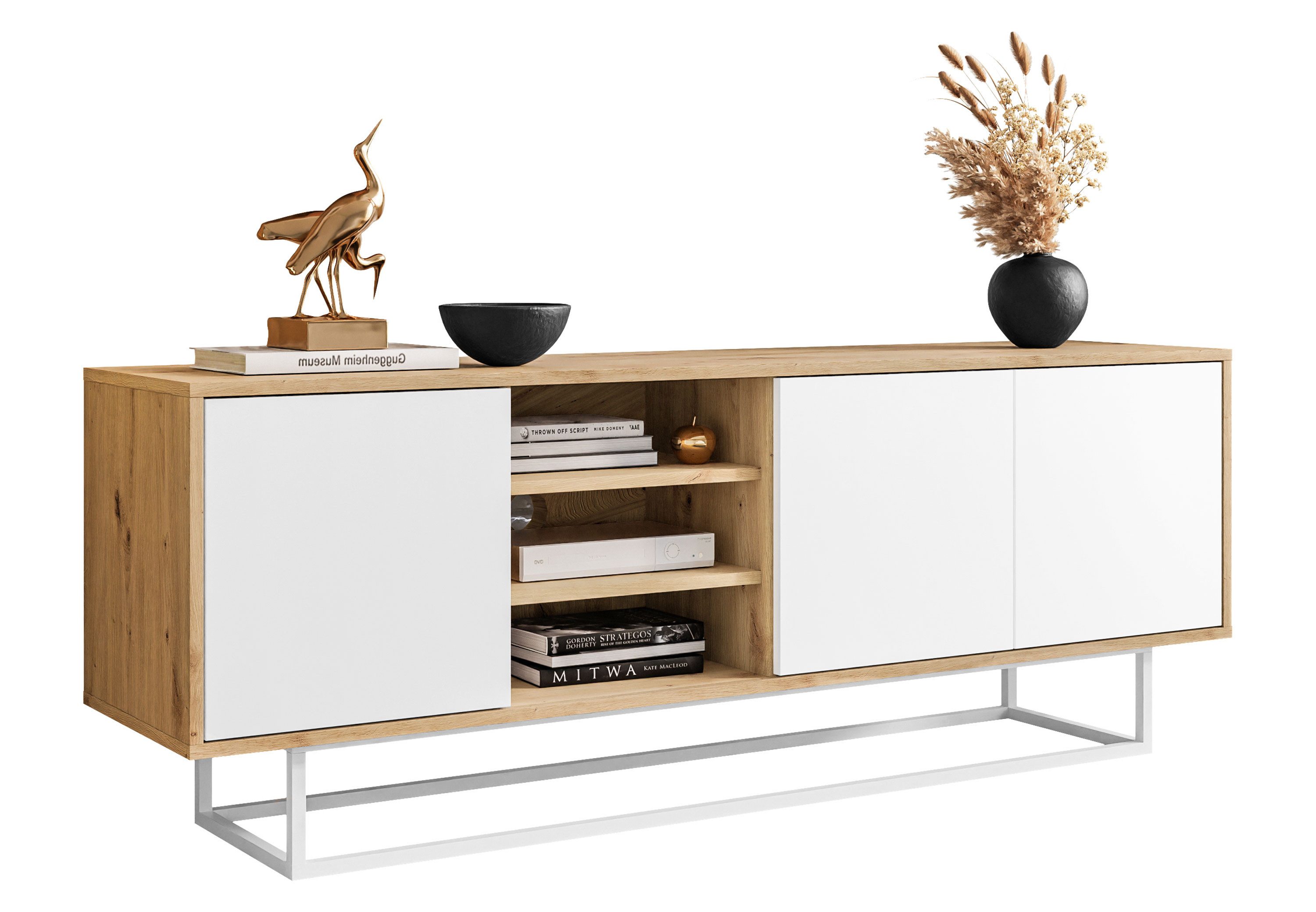 Lookway TV-Schrank SANAYI LOFT mit Ablagen und Metallgestell