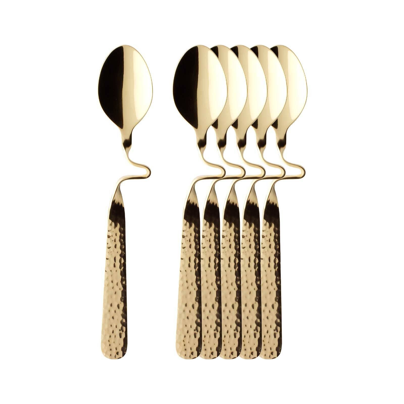 Villeroy & Boch Kaffeelöffel NewWave Caffè Spoon Kaffeelöffel vergoldet 17,5 cm (6 Stück)