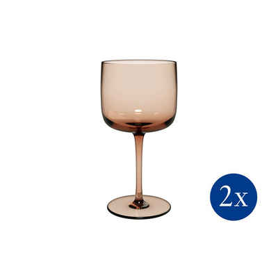 like. by Villeroy & Boch Rotweinglas Like Clay Weinkelch, 270 ml, 2 Stück, Glas