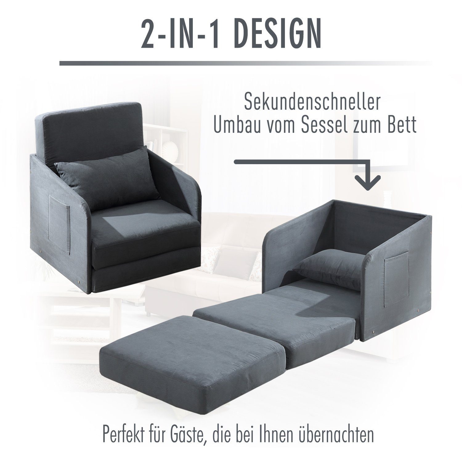 Einzelsofa HOMCOM Sessel