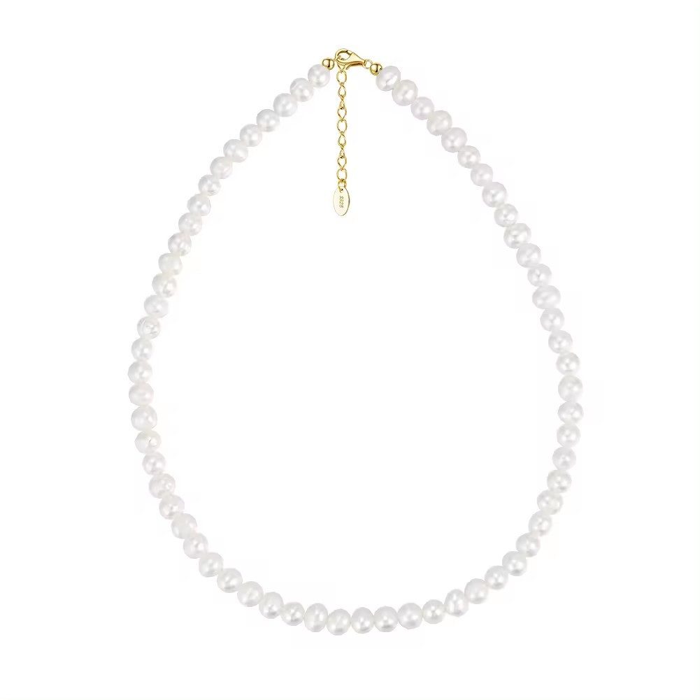 Runde Perlé Perlenkette Milla, handgefertigtes Perlencollier, günstig online kaufen