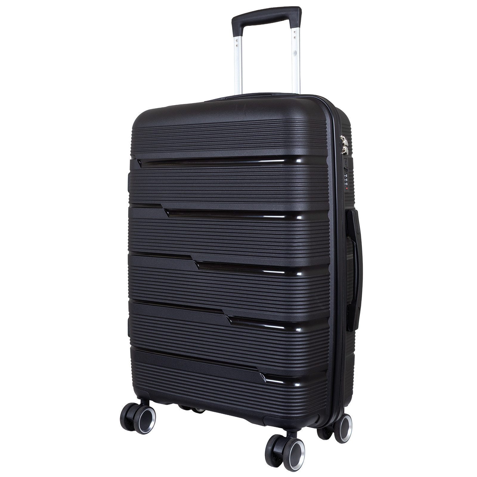 Trendyshop365 Hartschalen-Trolley Reisekoffer Aruba, verschiedene Farben und Größen, 4 Rollen, Polypropylen, extrem robust