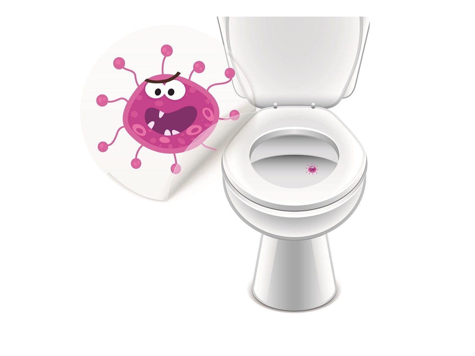 LK Trend & Style Sticker Töpfchentrainer Kinderset verschiedene Motive zum Aufkleben, (8-tlg), Lerneffekt