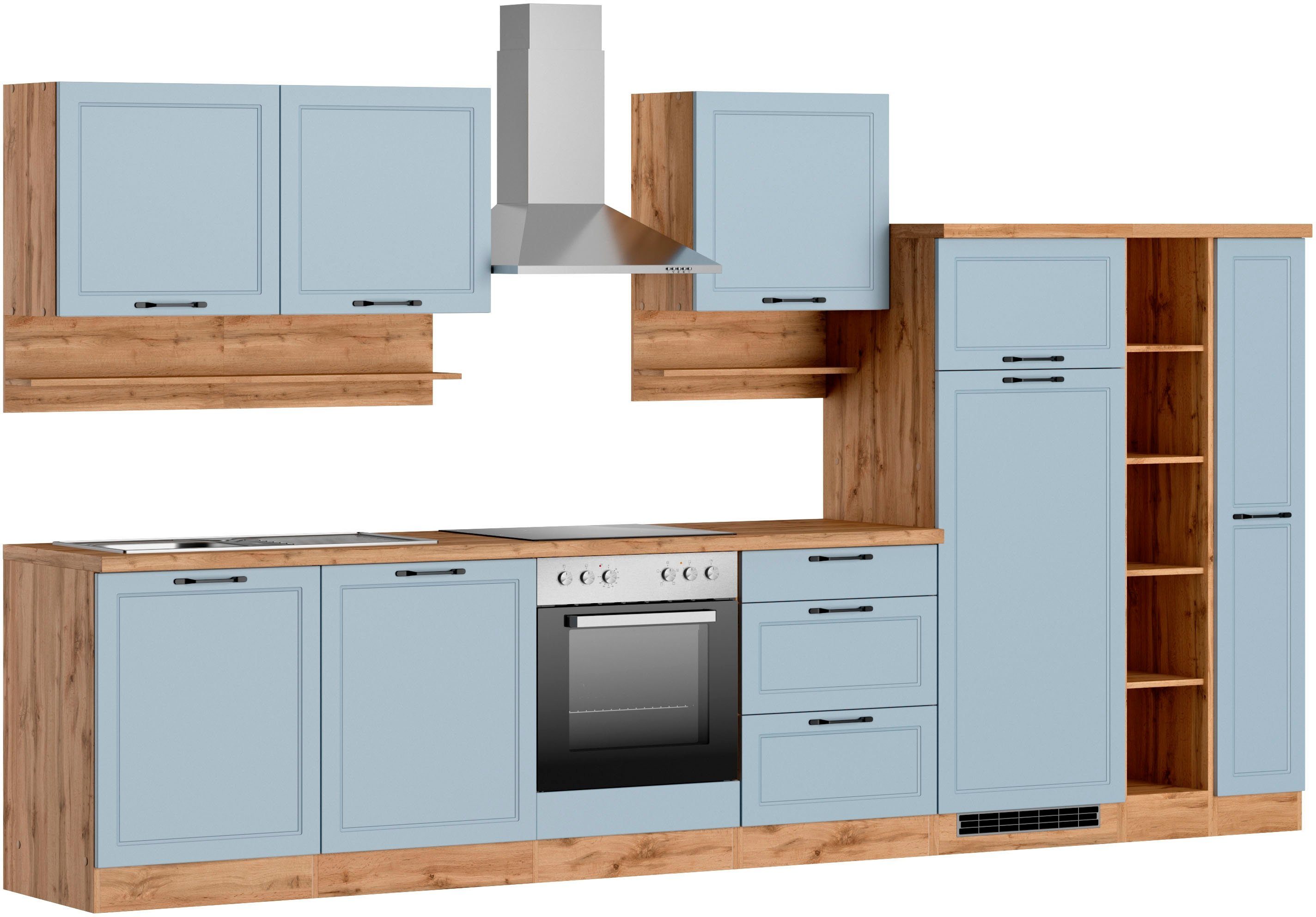 KOCHSTATION Küchenzeile KS-Lana, 360 cm breit, wahlweise mit oder ohne E-Geräte