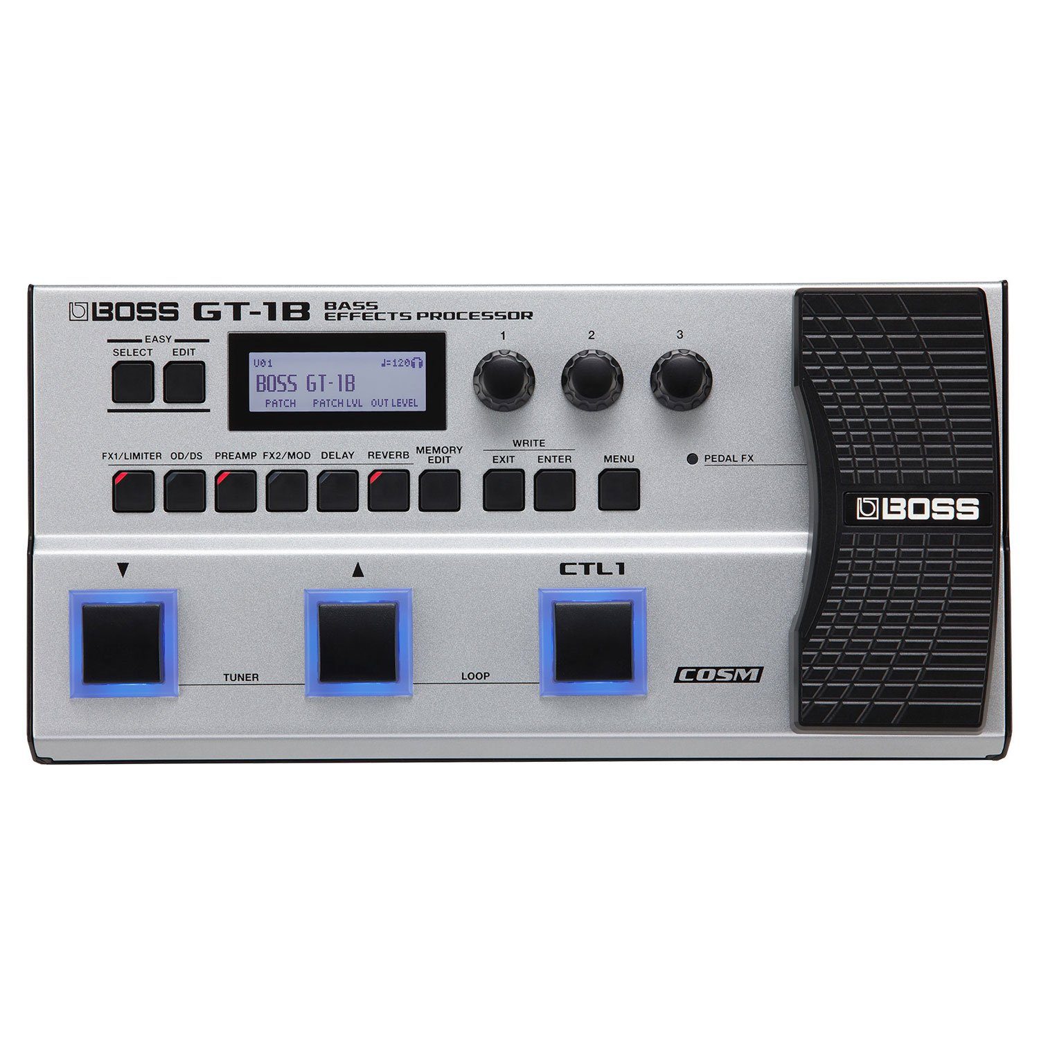 Boss by Roland E-Bass Boss GT-1B Bass Multi-Effektgerät mit Kabel, Effektgerät, Spar-Set, Mit Kabel