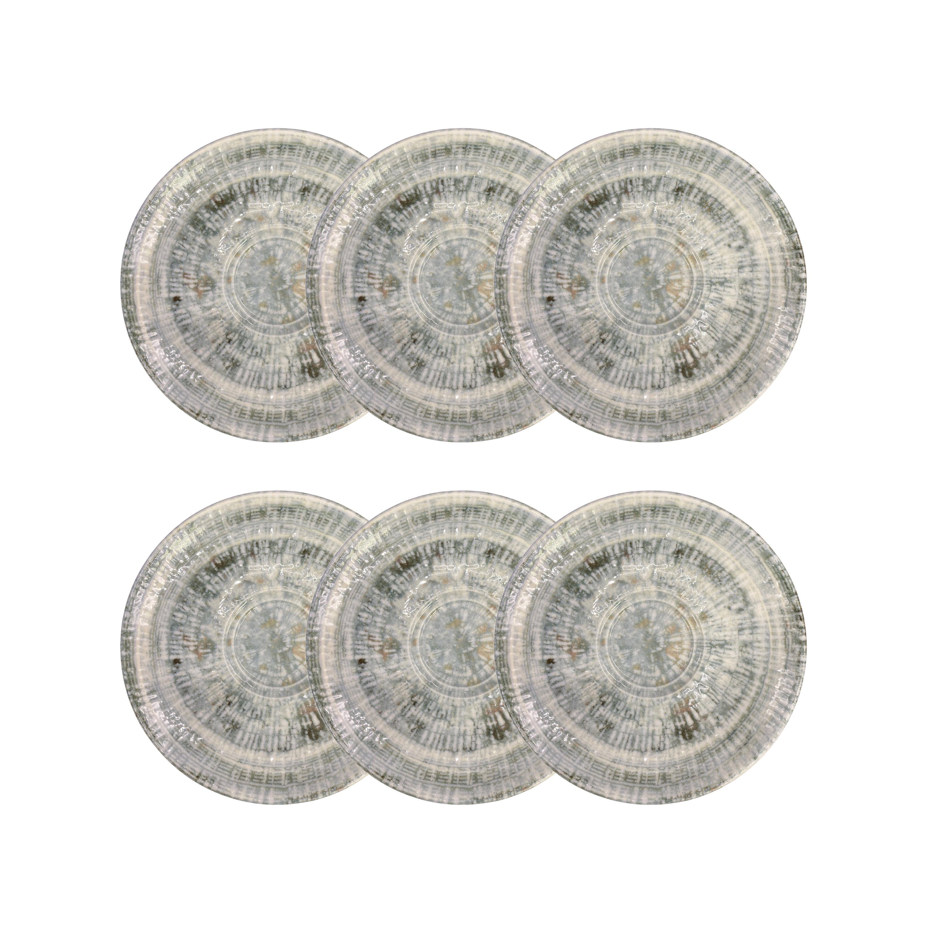 Bonna Mülleimer 6x Bonna Odette Olive Gourmet Untertasse Ø12cm Kaffeeteller