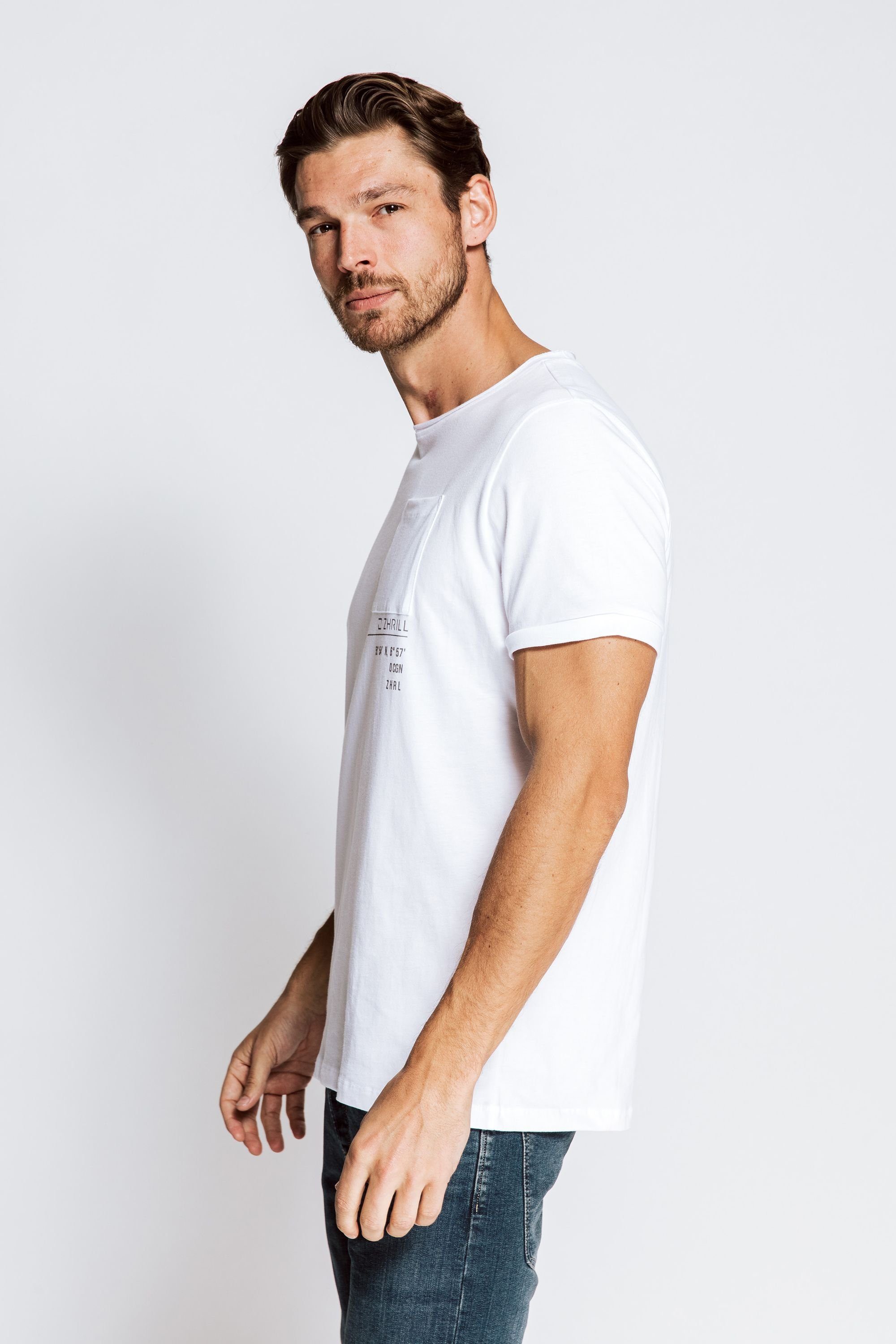 (0-tlg) PIERRE Longshirt Zhrill White T-Shirt
