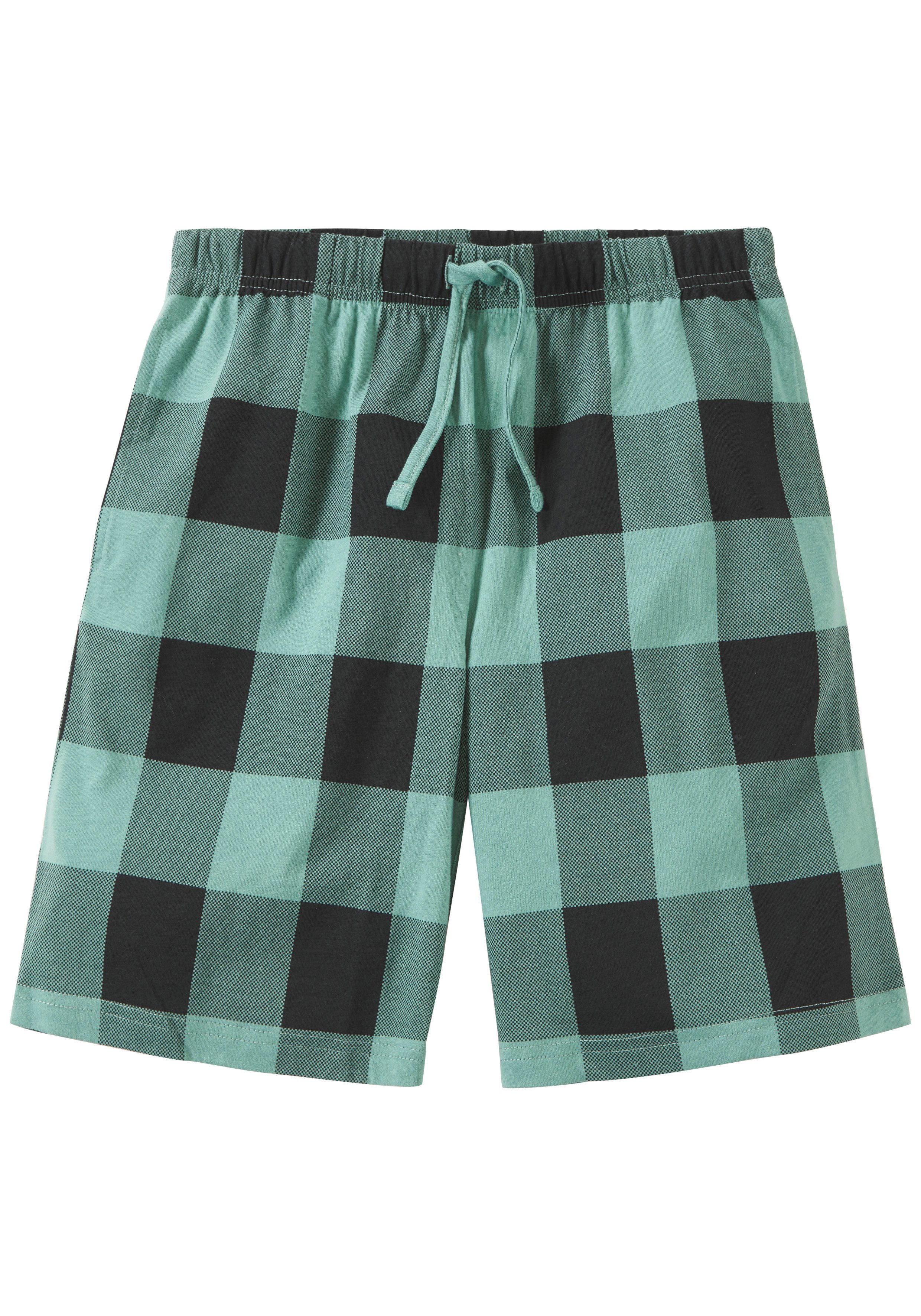 Buffalo Pyjama (Packung, 2 tlg., 1 Stück) kurzer Schlafanzug im coolen Karolook