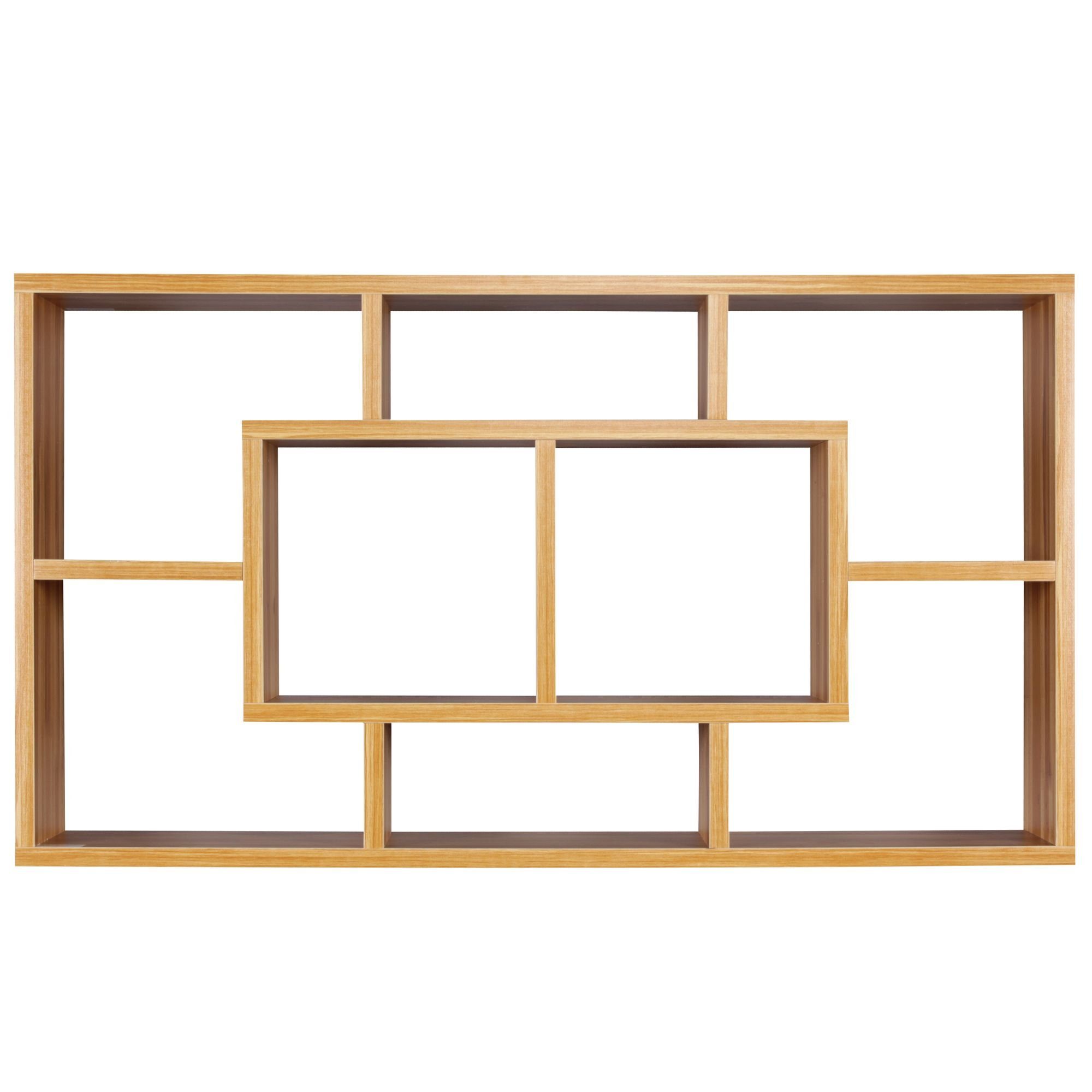 FINEBUY Wandregal SuVa7084_1, Buche 85x47,5x16 cm MDF-Holz, Hängeregal Modern, Wandboard Freischwebend Dekoregal Bücherregal Wand Braun