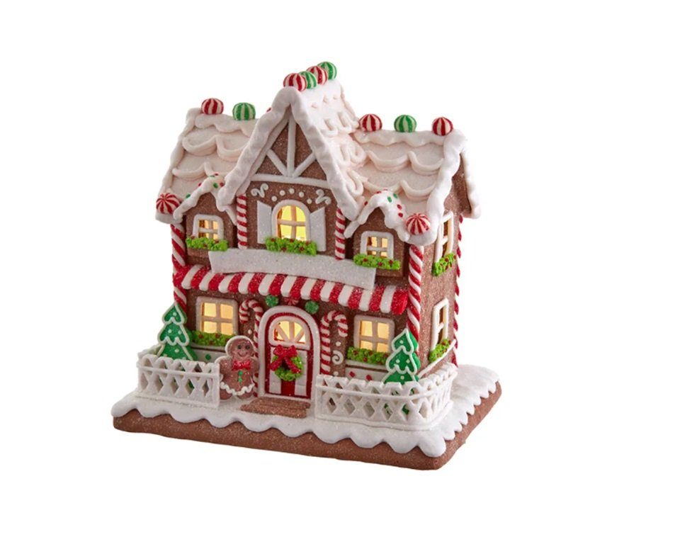 Kurt S. Adler Dekofigur GBJ0038 - Lebkuchenhaus zweistöckig, -22 cm/9"- (1 St)