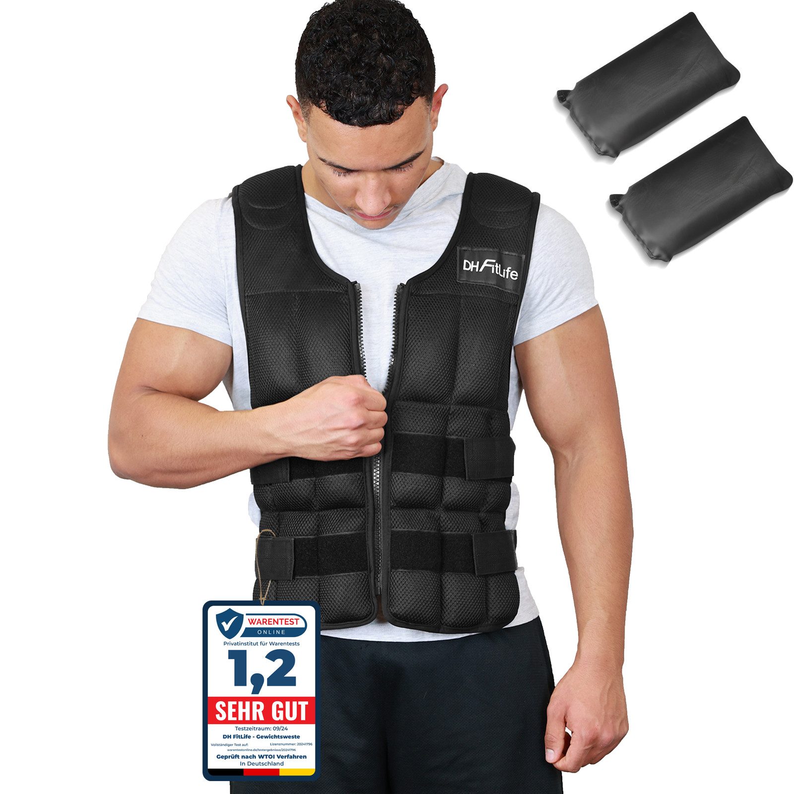 Gewichtsweste Verstellbar 10/20/30KG zum Muskelaufbau u. Krafttraining