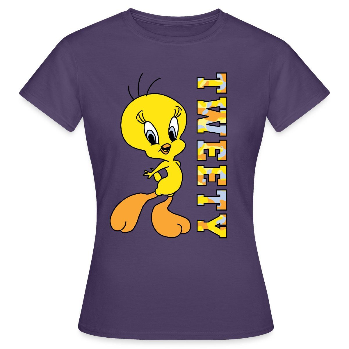 Spreadshirt T-Shirt Looney Tunes Tweety Camouflage günstig online kaufen