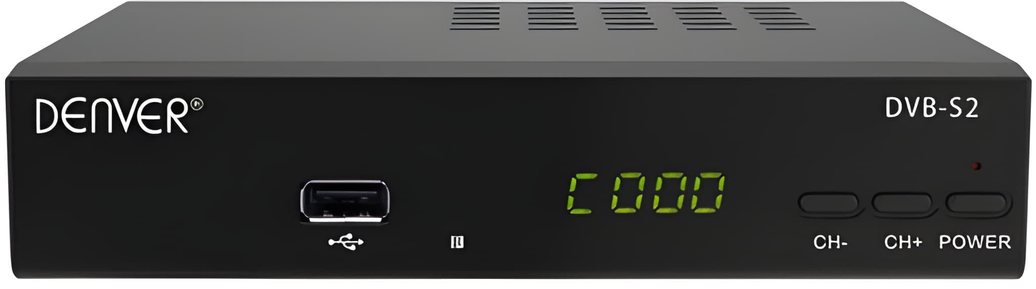 Denver DVB-S2 DVBS-201 HD Satellitenreceiver (HDMI, SCART, Coaxial, Satellitenkabelbuchse (Eingang und Ausgang)