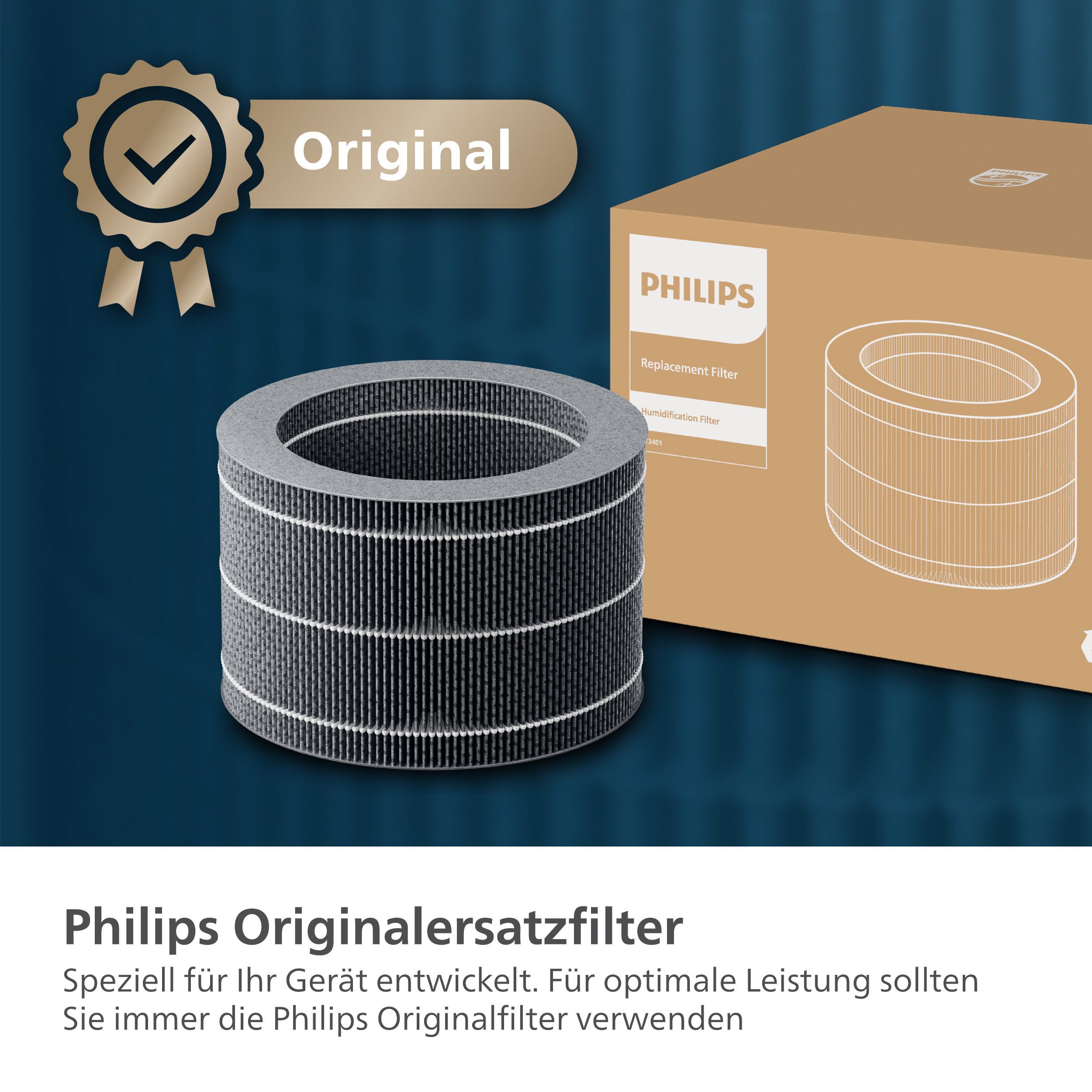 Philips Befeuchtungselement FY3401/00 mit NanoCloud Technologie, Zubehör für 2-in-1-Luftreiniger/-befeuchter PureProtect 3400 Series, bis zu 6 Monate verwendbar – Bild 5 von 5