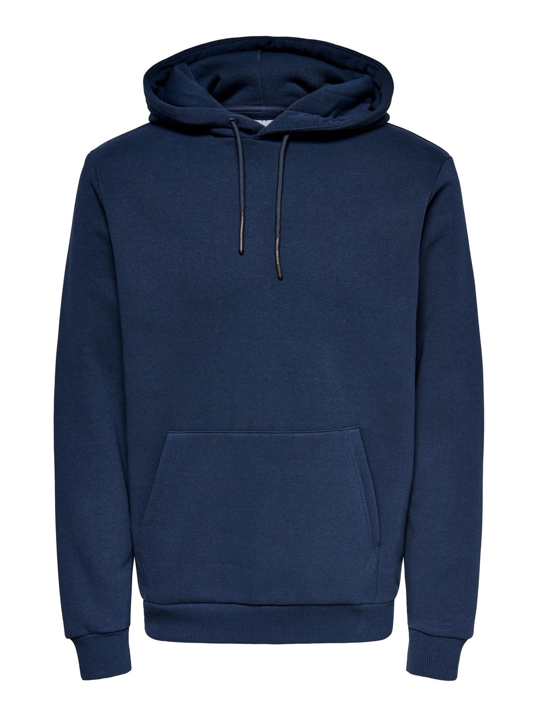 Basic & 5425 Hoodie Kapuzen Weicher SONS ONSCERES Blau Hoodie ONLY Pullover in