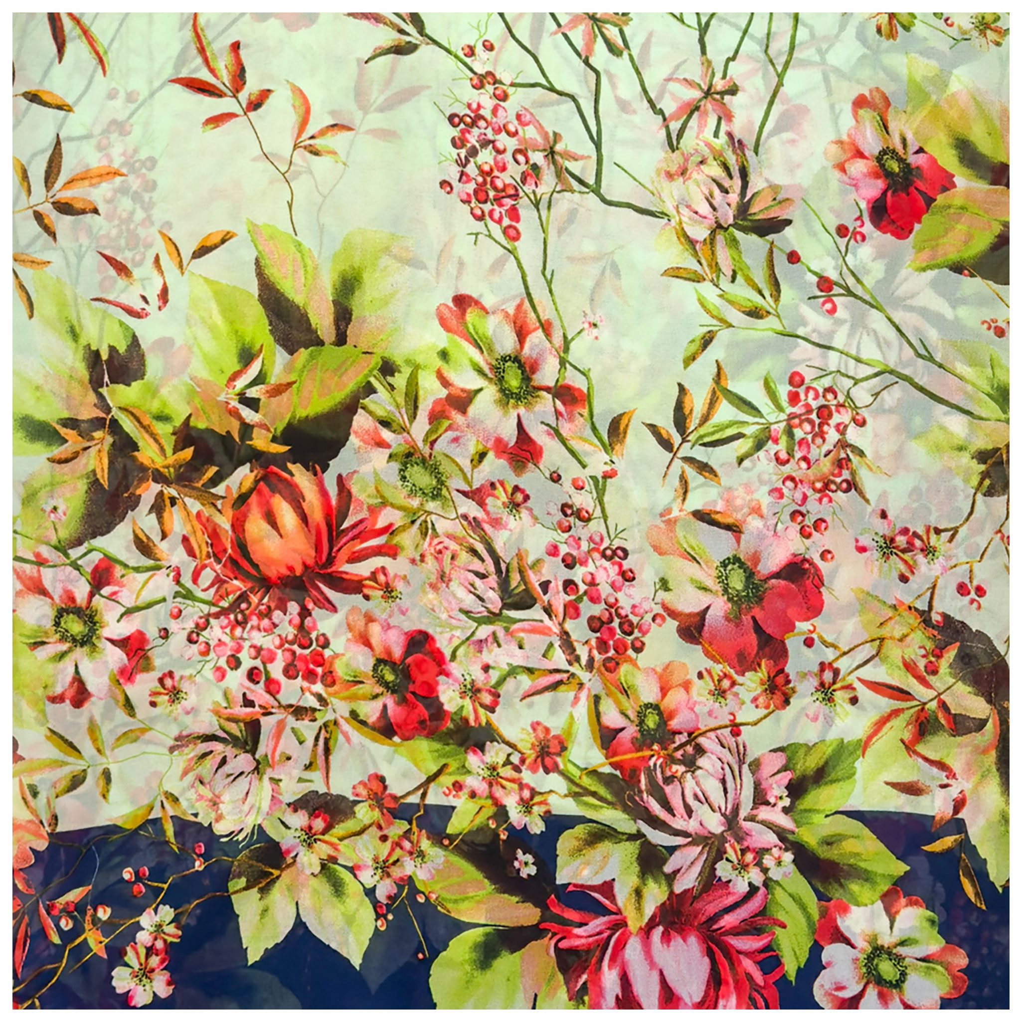 maDDma Stoff Voile-Stoff Blumen ab 1m x 150cm breit Digitaldruck Dekostoff, Blumen 1