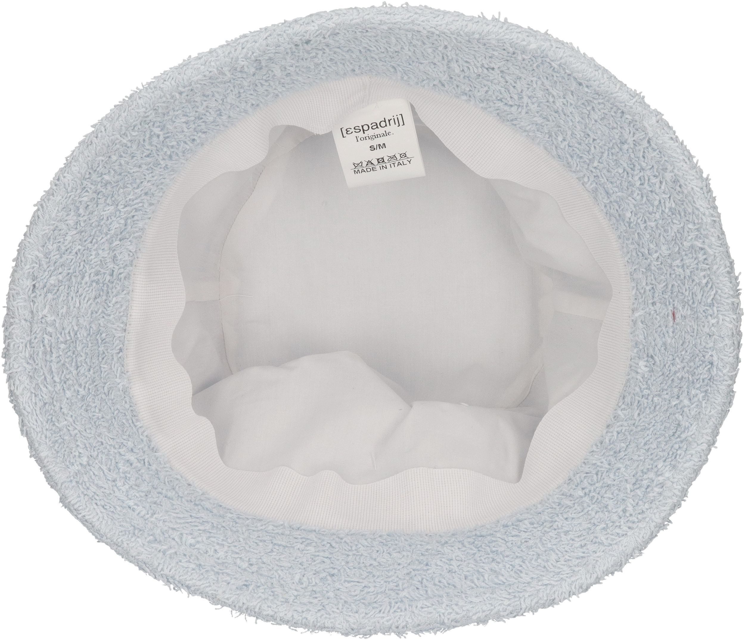 espadrij l´originale Fischerhut BUCKET HAT FROTTÉE 90 Bleu Clair