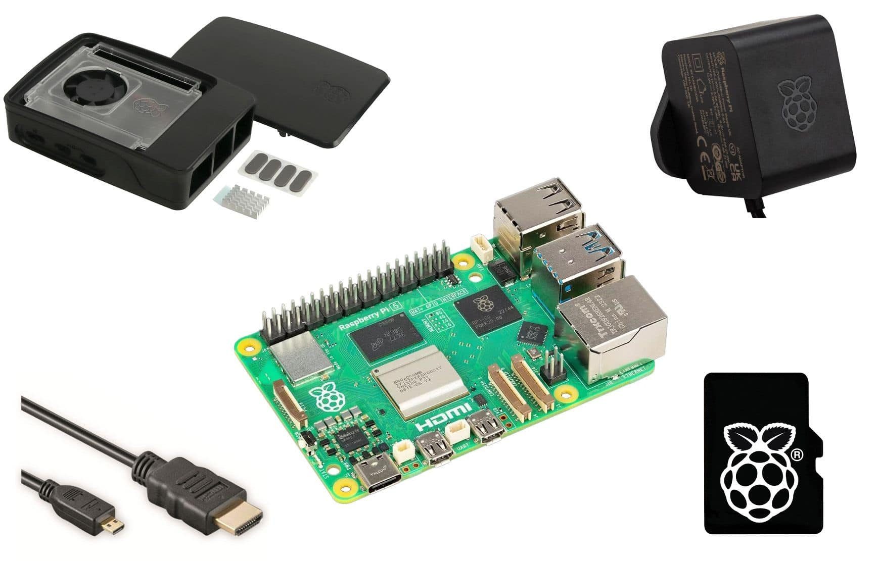 Raspberry Pi RASPBERRY PI 5 Starter-Set, 4 GB, schwarz Mini-PC