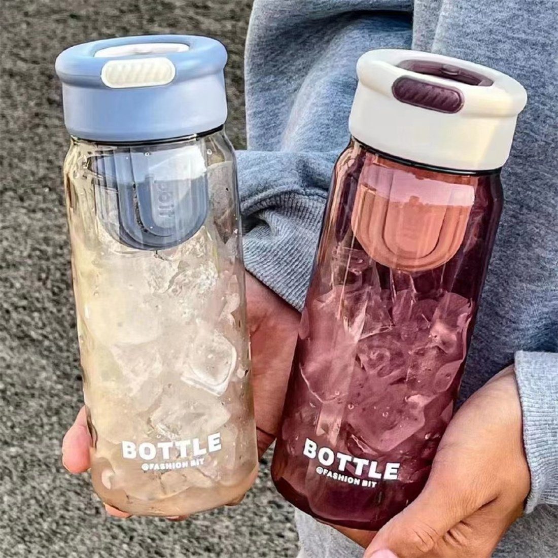 Outdoor-Wasserflasche, 650ml Trinkflasche tragbare Sport-Wasserflasche DÖRÖY Rosa Teekessel,