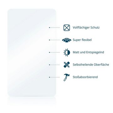 BROTECT Full-Screen Schutzfolie für Motorola One Action, Displayschutzfolie, 2 Stück, 3D Curved matt entspiegelt Full-Screen Anti-Reflex