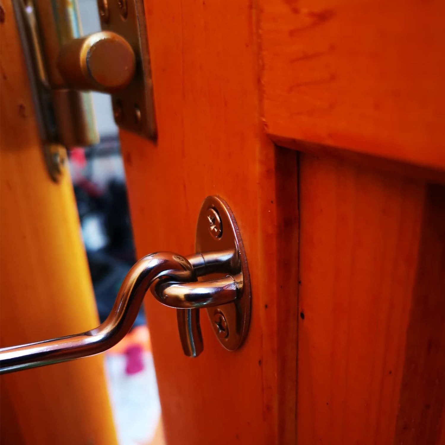 FELIXLEO Spanngurt 4 Stück Edelstahl Sturmhaken 6 Zoll Tür Fenster Riegel Silber (1-St)