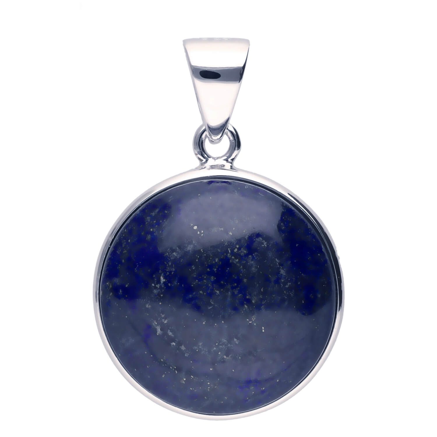 Schmuck Krone Kettenanhänger Anhänger Lapis-Lazuli blau & 925 Silber, rund, günstig online kaufen