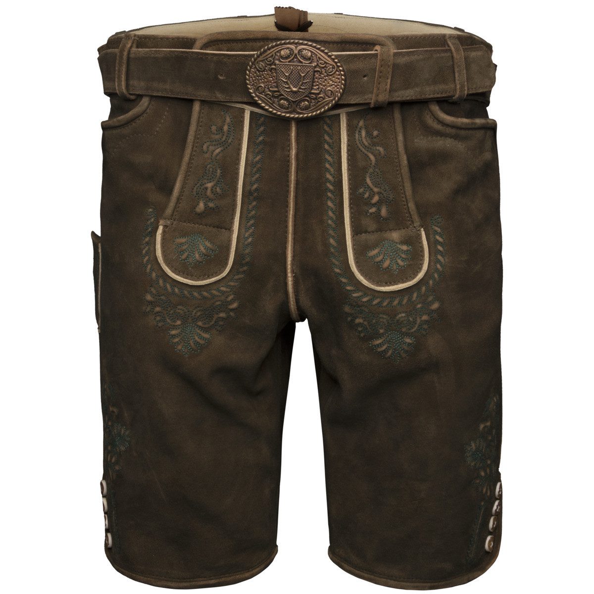 Krüger Trachtenlederhose Cailan Herren (1-tlg) Trachtenlederhose, Trachtenhose, Bayerische Lederhose, Oktoberfest