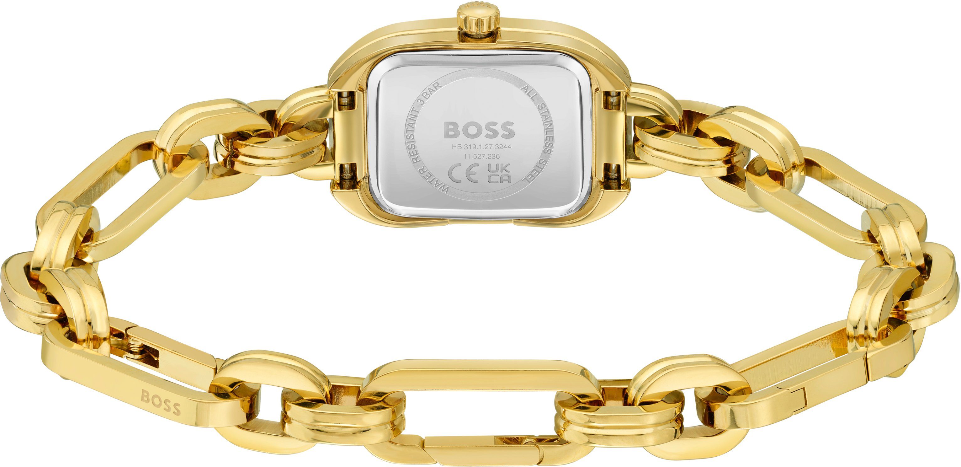 BOSS Quarzuhr HAILEY 1502655, Damenuhr, Armbanduhr, analog, Edelstahlarmband