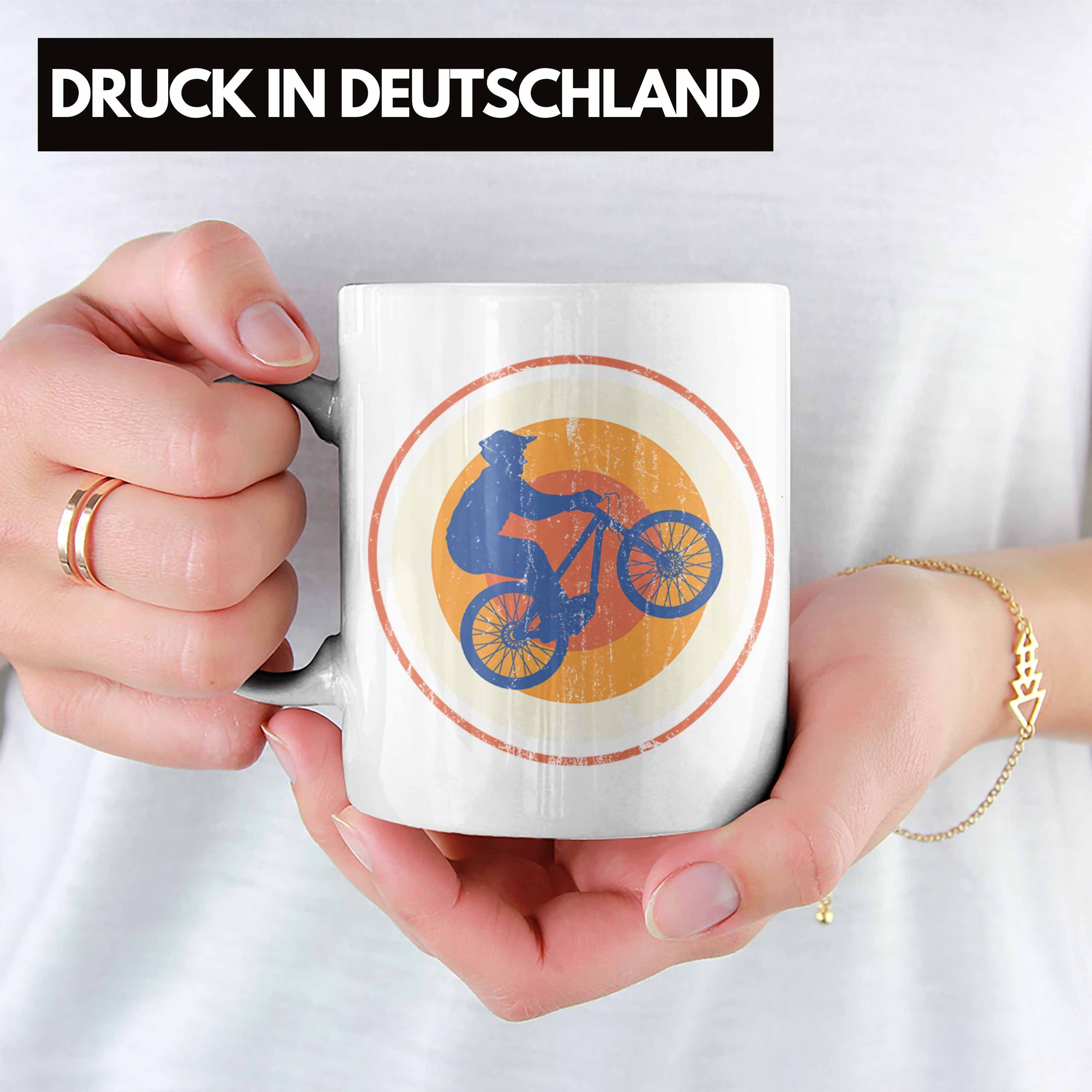 Geschenkidee Moutainbike Männer Trendation - ler Kinder Mountainbiker Accessories Grafik Geschenk Tasse Kaffeetasse Weiss Trendation MTB Tasse