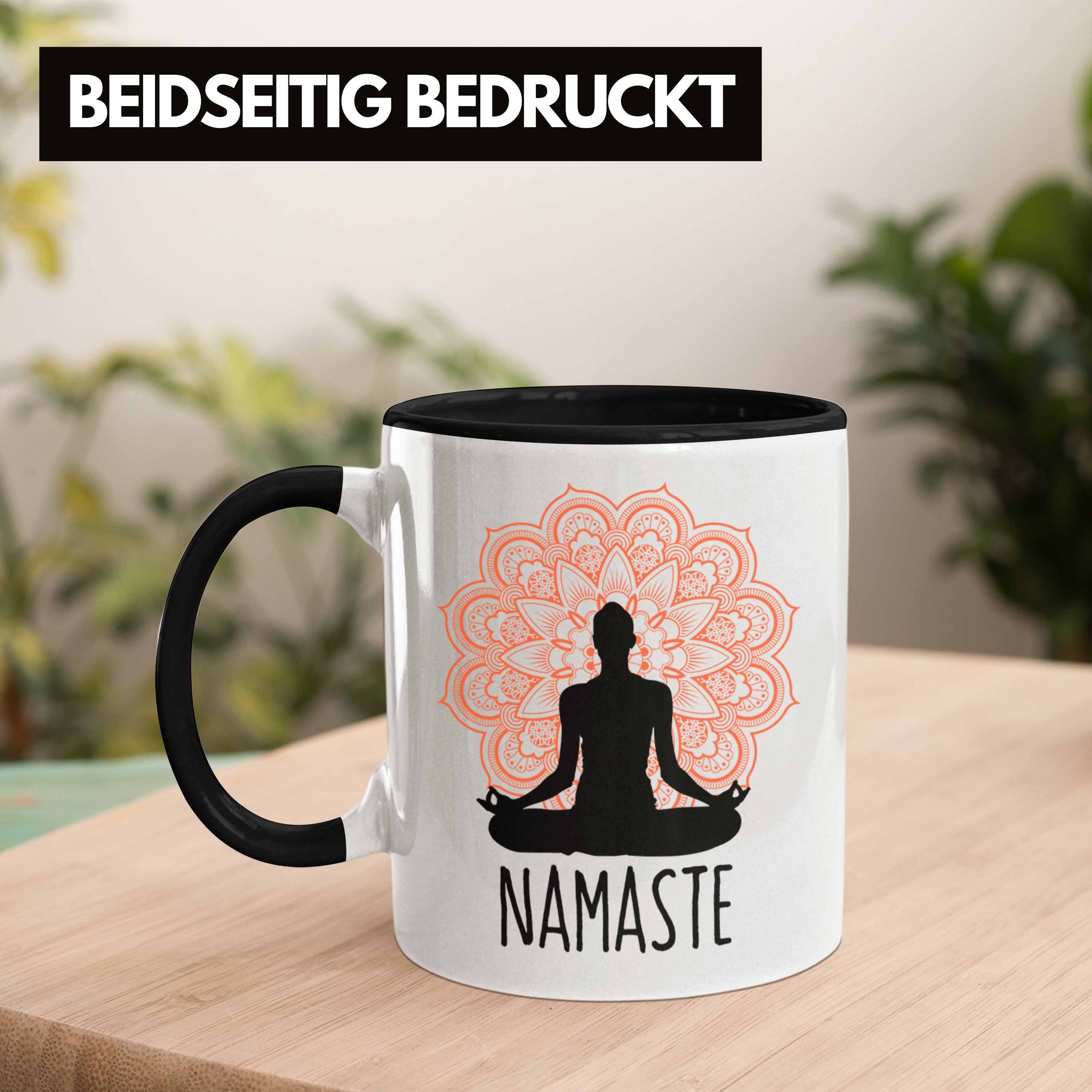 Geschenk Meditationliebhaber Schwarz Tasse Trendation Nama für Meditations-Tasse Inspirierendes