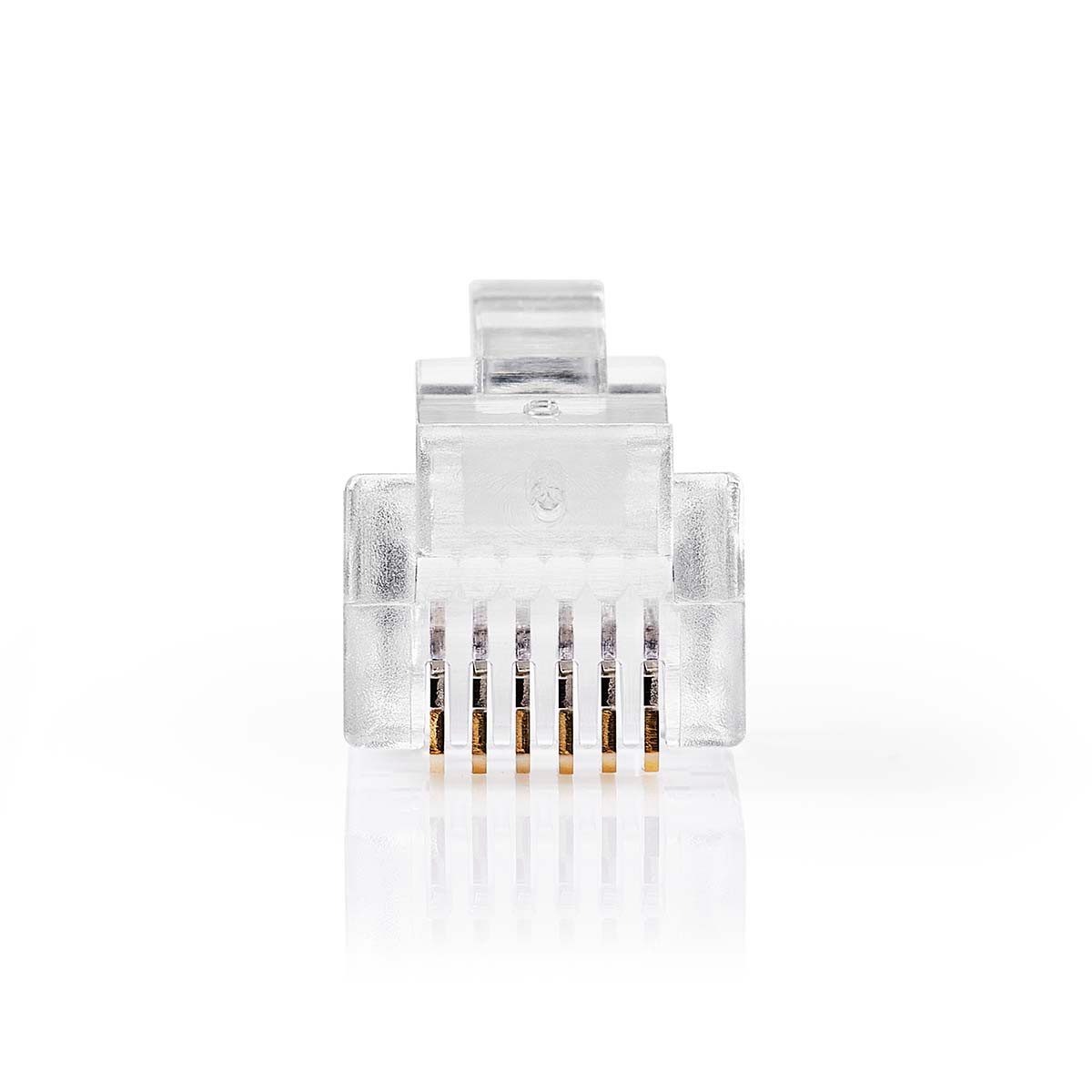 Nedis CTGB90933TP Telefonkabel, Telefon Verbinder, Telefon Verbinder, RJ12-Verbindung, gerade Ausführung, vergoldete Kontakte, Montage