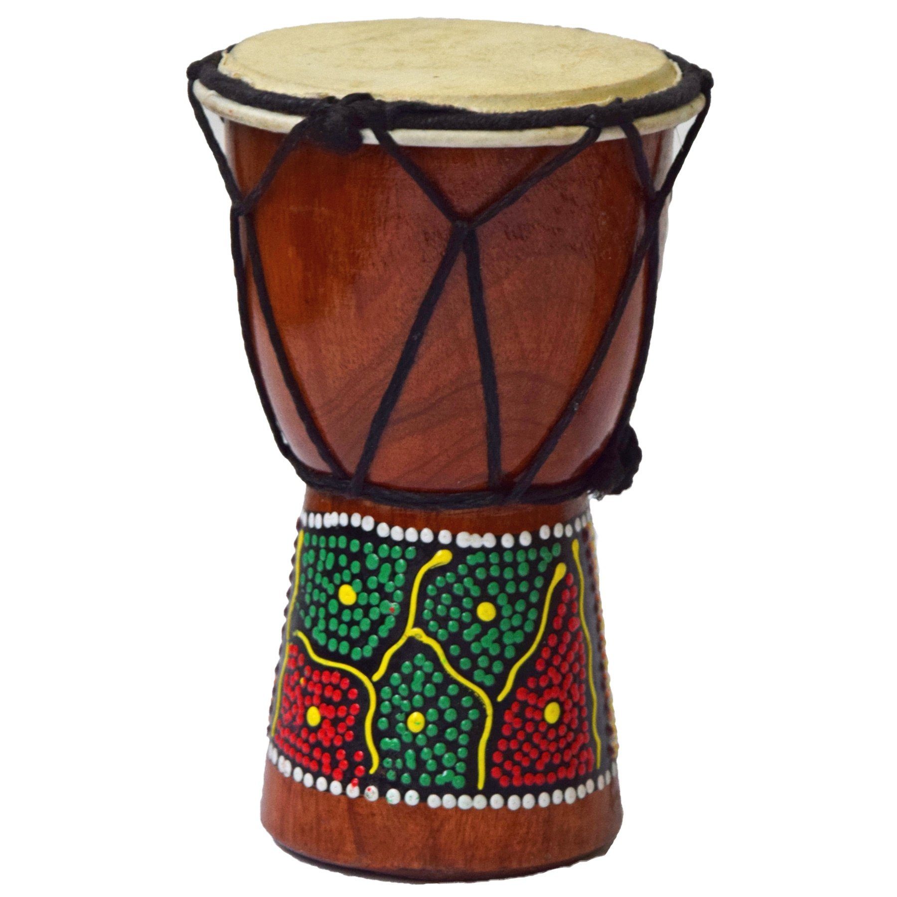 SIMANDRA Trommel Djembe Trommel 15 cm Bongo Afrika - bemalt Dot Painting – Bild 5 von 5