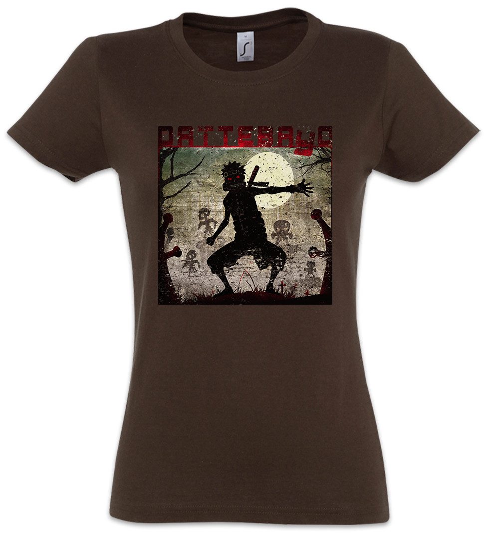 Urban Backwoods Print-Shirt Uzumaki Zombie Damen T-Shirt Shinobi Ninja System Anime Naruto Horror (1-tlg) Dattebayo Sakura Haruno Anime