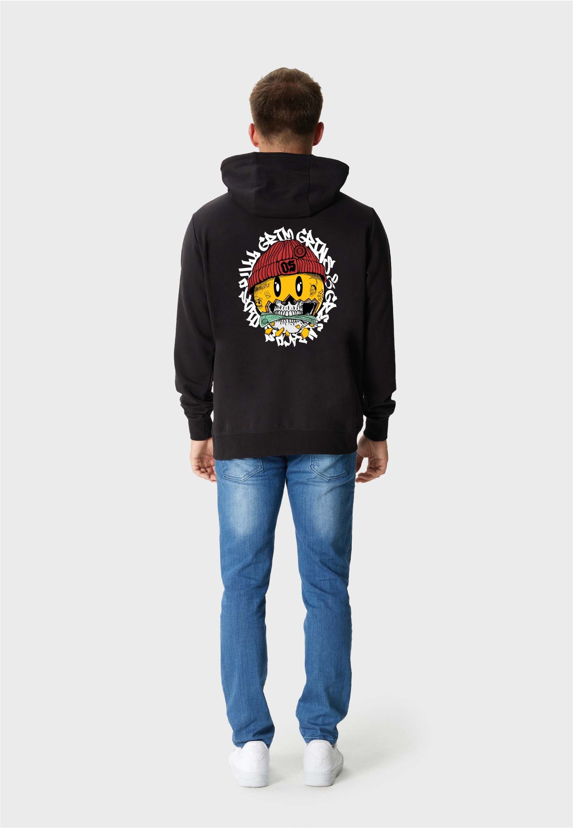 Oldskull Kapuzensweatshirt Xtreme Smiley Cash Skull Graphic Vintage-Vibe in günstig online kaufen