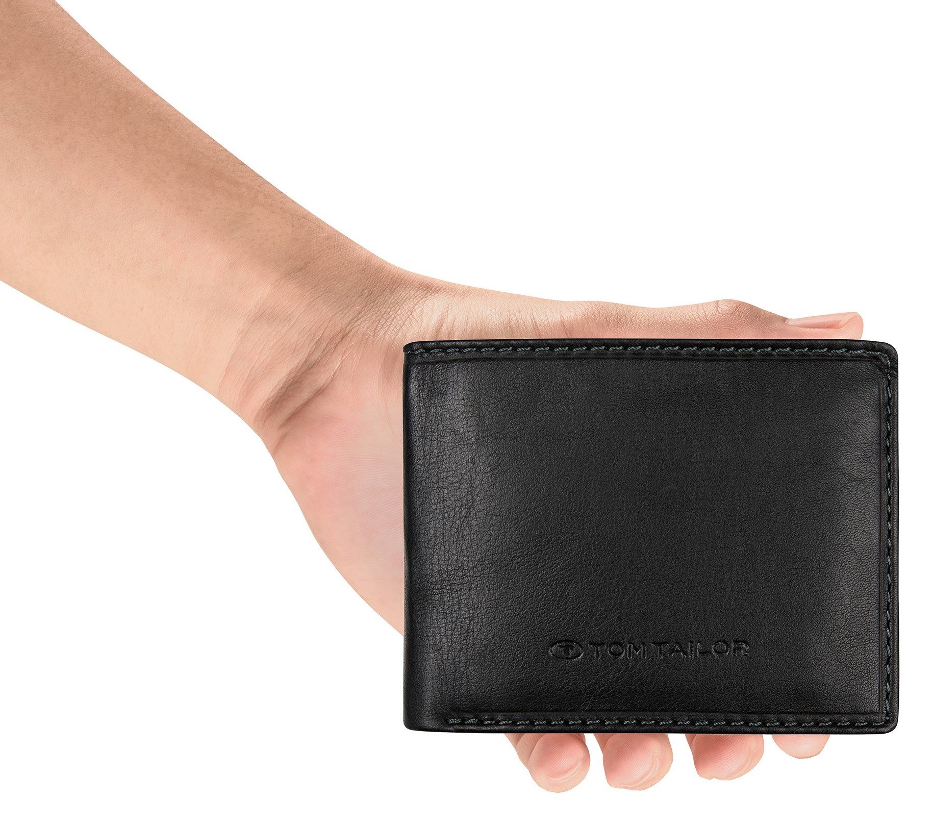 TOM TAILOR Geldbörse LARY, im Querformat aus echtem Leder günstig online kaufen