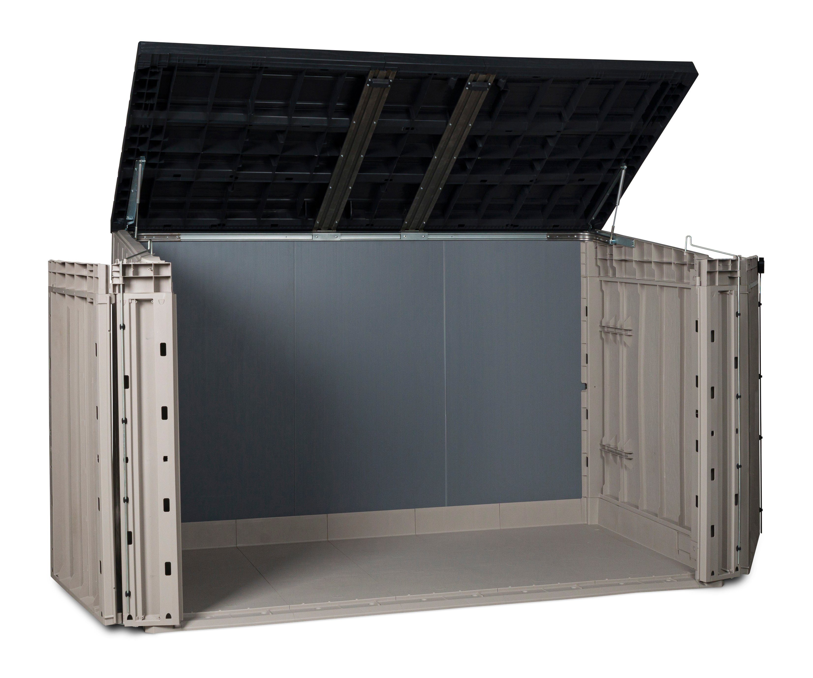 Mülltonnenbox Storer Plus XL 1330 L grau-anthrazit Gerätebox abschließbar NEU 
