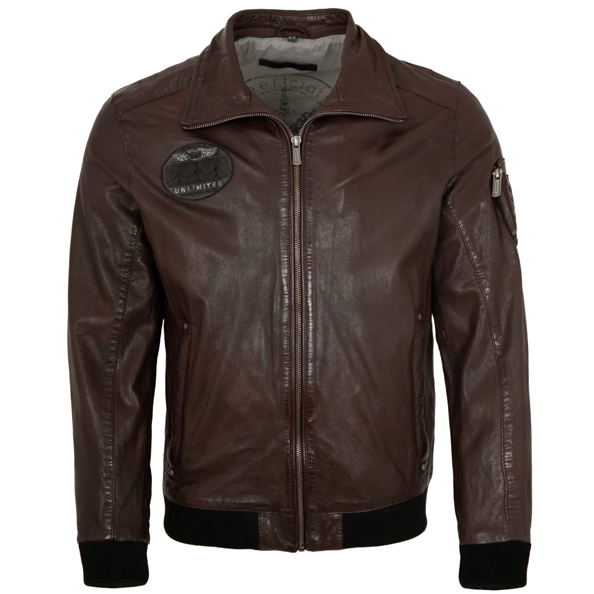 Deercraft Lederjacke DMCris Deercraft - Herren Lederjacke Blouson Lammnappa chestnut