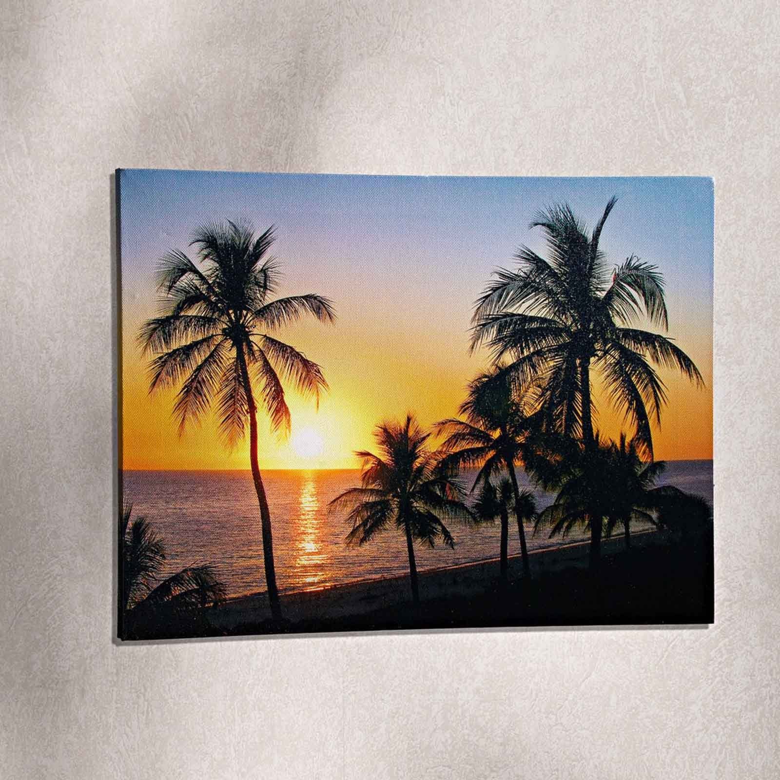 HAC24 LED-Bild LED Leinwand Strand Beleuchtet Wandbild Leuchtbild Leucht St günstig online kaufen