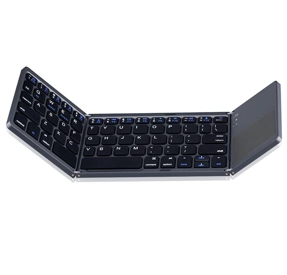 Leway »Faltbare Bluetooth-Tastatur mit Touchpad Wiederaufladbare tragbare  drahtlose Mini-Tastatur für PC, Tablet, Android, Smartphone« Wireless- Tastatur